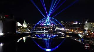 Spectacular Laser Show  Newcastle Quayside [upl. by Deckert]