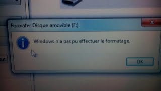 WINDOWS na pas pu effectuer le formatage solution [upl. by Llebiram]