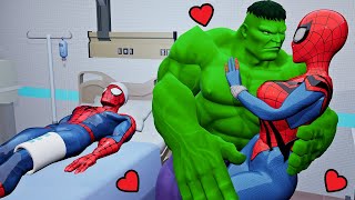 Hulk x Spider Man Love Story Granny House  Funny Horror Animation [upl. by Adyam457]