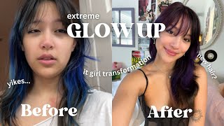 GLOW UP TRANSFORMATION My followers choose my hair color thrifted outfit amp more [upl. by Chase]