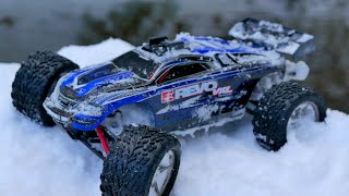 Traxxas 116 ERevo VXL Snow  4K [upl. by Ailesor]