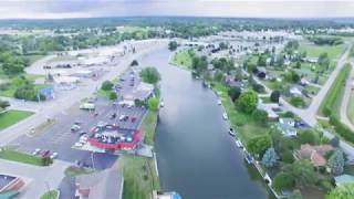 Drone Aerial  Mullett Lake amp Cheboygan MI  4K UHD [upl. by Sigvard]