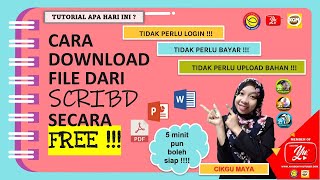 CARA DOWNLOAD FILE DARI SCRIBD SECARA FREE [upl. by Yojal]