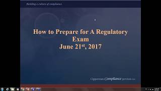 How to Prepare for a Regulatory Exam [upl. by Staw]