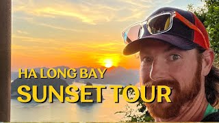 HA LONG BAY amazing Sunset Tour A Spectacular Journey through Vietnams Natural Wonder [upl. by Wolk554]