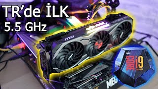 TRde İLK  i99900K ve RTX 2080 Ti 55 GHz Overclock Testi [upl. by Amand]