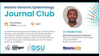 Malaria Genomic Epidemiology Journal Club 2023  Abebe Fola [upl. by Lanna]