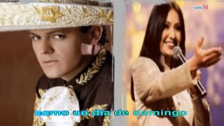 UN DIA DE DOMINGO con letra Pedro Fernandez amp Ana Gabriel [upl. by Ardnat764]