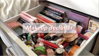 Huge makeup declutter Road to minimalism asmr  Aesthetic vlog [upl. by Hgiel]