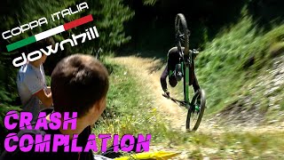 DOWNHILL  COPPA ITALIA  3  CRASH COMPILATION  Sestriere 2021  4K UHD [upl. by Greabe947]