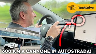 NUOVA TESLA MODEL Y Long Range RWD 600Km A TAVOLETTA in AUTOSTRADA [upl. by Odlavso]