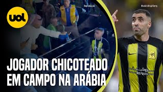 TORCEDOR DÁ CHICOTADAS E AGRIDE JOGADOR DO ALITTIHAD TIME DE BENZEMA [upl. by Ynohtn]