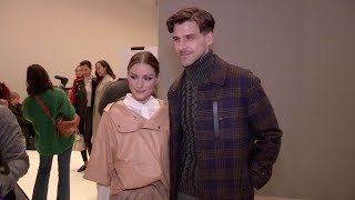 Olivia Palermo Johannes Huebl and more front row for the Tod s Fashion Show [upl. by Flessel]