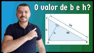 DOIS EXERCÍCIOS ENVOLVENDO RELAÇÕES MÉTRICAS NO TRIÂNGULO RETÂNGULO [upl. by Lupe]