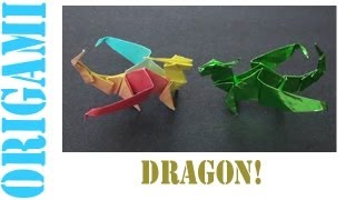 Easy Origami Dragon Tutorial [upl. by Natala]