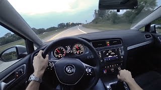 2017 Volkswagen Golf Alltrack TSI SE Manual Wagon  POV Sunset Drive Binaural Audio [upl. by Yort]