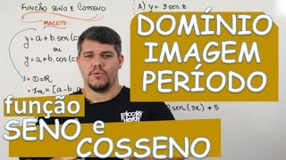 FUNÇÃO SENO E COSSENO EXERCÍCIOS IMAGEM E PERÍODO AULA 1524 [upl. by Naihtsirc]