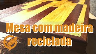 Como fazer uma mesa com madeira reciclada de pallet  Marcenaria Caipira [upl. by Burnsed]