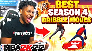 BEST DRIBBLE MOVES IN NBA 2K22 FOR SEASON 4 FASTEST DRIBBLE MOVES AND COMBOS ON NBA 2K22 NEXT GEN [upl. by Karyn]