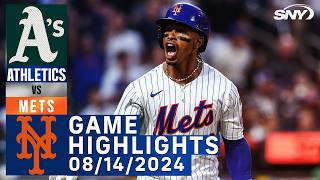 Mets vs Athletics 8142024  NY Mets Highlights  SNY [upl. by Daphna]