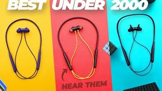 Top 5 Neckband Under 2000 In 2024 l Beat Wireless Earphone Under 2000 l techburnner [upl. by Kopple]