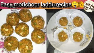 Easy motichoor laddu recipe🤤👌boondi laddu recipe👍 [upl. by Zertnom]