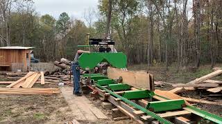 Turning Sawmill Cast Off into Usable Boards on my Harbor Freight Sawmill [upl. by Ciprian]