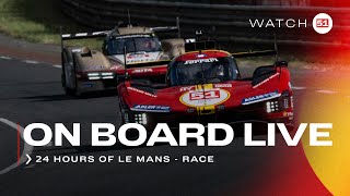 Onboard the 51 LIVE race action at 24H of Le Mans 2024  Ferrari Hypercar Part 2 [upl. by Idihsar301]