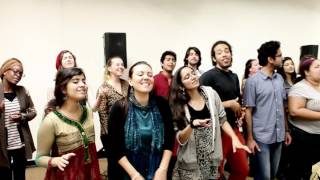 Behind the Scene for the AR Rahman show  Berklee Indian Ensemble [upl. by Suollecram]