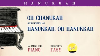 🎹 Oh Chanukah  Hanukkah Oh Hanukkah Piano Accompaniment Playback for Piano 4 Hands 🎹 [upl. by Ynnaej668]