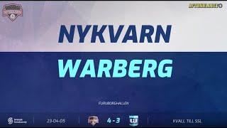 HIGHLIGHTS  Playoff 2 Match 2  Nykvarn vs Warberg  5 april [upl. by Paola743]