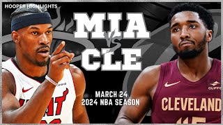 Cleveland Cavaliers vs Miami Heat Full Game Highlights  Mar 24  2024 NBA Season [upl. by Nnaed]