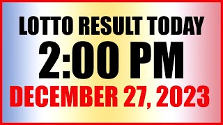 Lotto Result Today 2pm December 27 2023 Swertres Ez2 Pcso [upl. by Cazzie843]