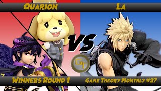 Game Theory 27 Winners R1  Quarion Isabelle Dark Pit Vs La Cloud [upl. by Nohsyar248]