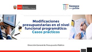 Modificaciones presupuestarias en el nivel funcional programático Casos prácticos [upl. by Beutner]