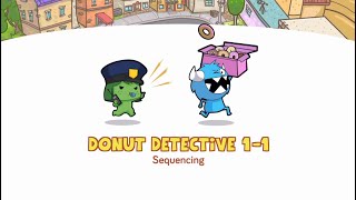 Puzzles Level 11  CodeSpark Academy learn Sequencing in Donut Detective  Gameplay Tutorials [upl. by Eveleen44]