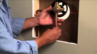 Installing a 1Handle PosiTemp Shower Valve Copper to Copper [upl. by Aerdna]