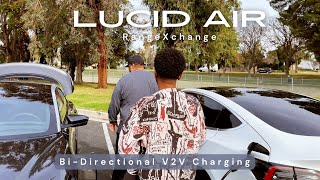 Lucid Air RangeXchange BiDirectional VehicleToVehicle Charging [upl. by Eneliak614]