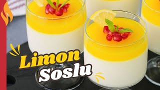 Limon Soslu Kolay Muhallebi Tarifi 🍋 Kaşık Kaşık Yedirten Hafif Lezzet 😋 [upl. by Pegma564]