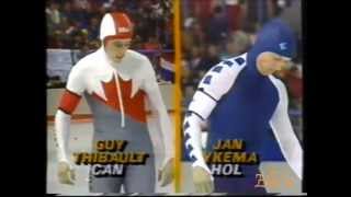 Winter Olympic Games Calgary 1988  intro  500 m Ykema  Thibault [upl. by Bohman]