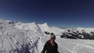 Skiing Wengen Switzerland below the North Face of the Eiger [upl. by Woodruff312]