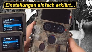 Wildkamera iZeeker IG600 Unboxing Einstellungen Menüführung WLAN Zugriff [upl. by Suivatnad]