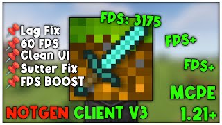 NOTGEN Client V3 For MCPE 121 FPS BOOST [upl. by Peppi]