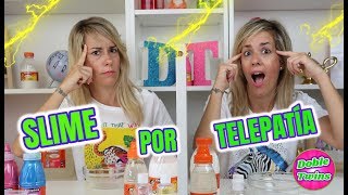 SLIME POR TELEPATÍA TWIN TELEPATHY SLIME CHALLENGE RAQUEL VS ELISABET [upl. by Arndt929]