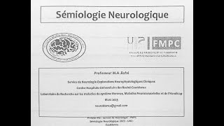 Semiologie Neurologique  Examen clinique FMPC [upl. by Enirak]