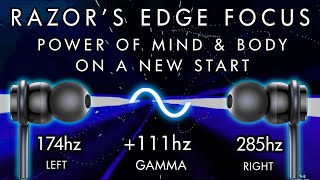 The Razors Edge Focus  111 Hz Gamma For Brain amp Body Power [upl. by Clougher]