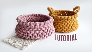 Woven Macrame Basket DIY [upl. by Merissa150]