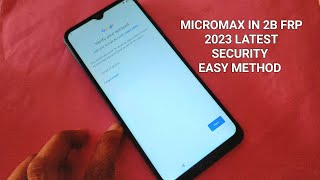 Micromax IN2B E7544 frp bypass latest update 2023 easy method  Micromax in 2b frp unlock [upl. by Rebme]