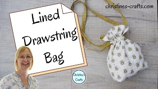 HOW TO MAKE A FULLY LINED DRAWSTRING BAG WITH BOXED BOTTOM  Easy to Follow Tutorial [upl. by Lymn798]