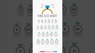 Ring sizes chart viral shorts english [upl. by Merrilee]